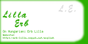 lilla erb business card